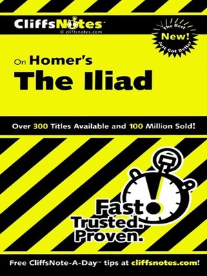 cover image of CliffsNotes on Homer's Iliad